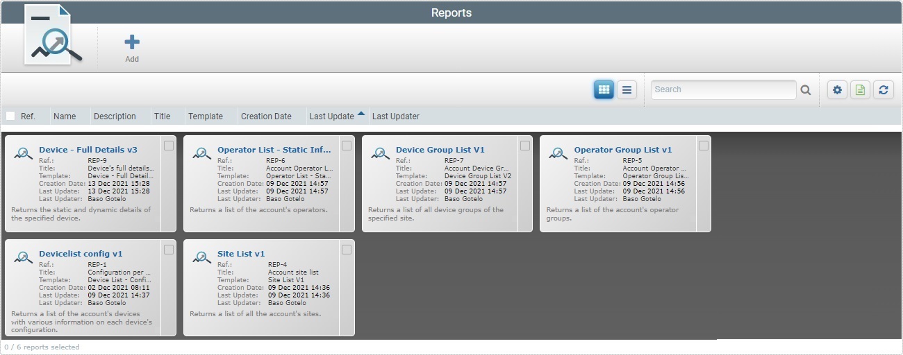 Reports Management_Page_Grid View