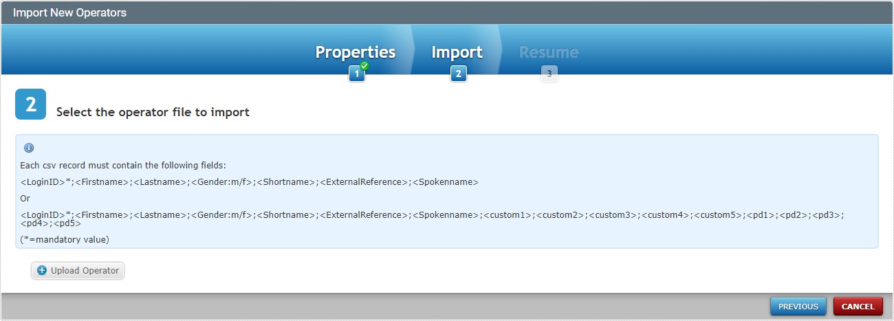 Import New Operators Step 2A