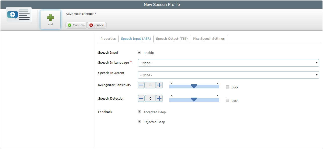 Site local Speech Profile Add2