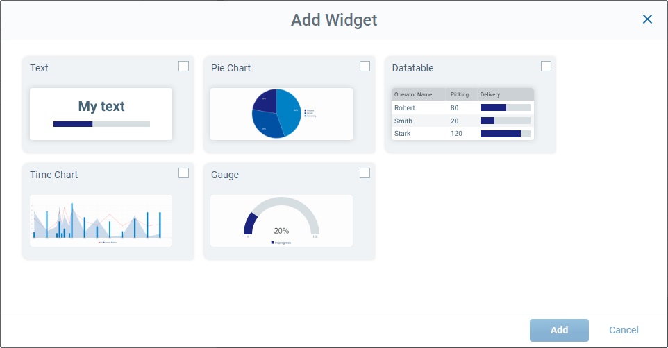 Add Widget Window