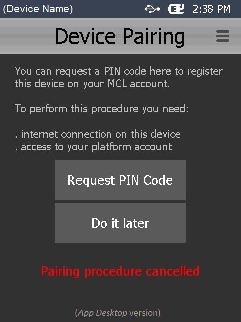 Pairing Error 1