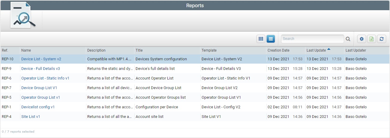 Reports Management_Page_List View2_Site
