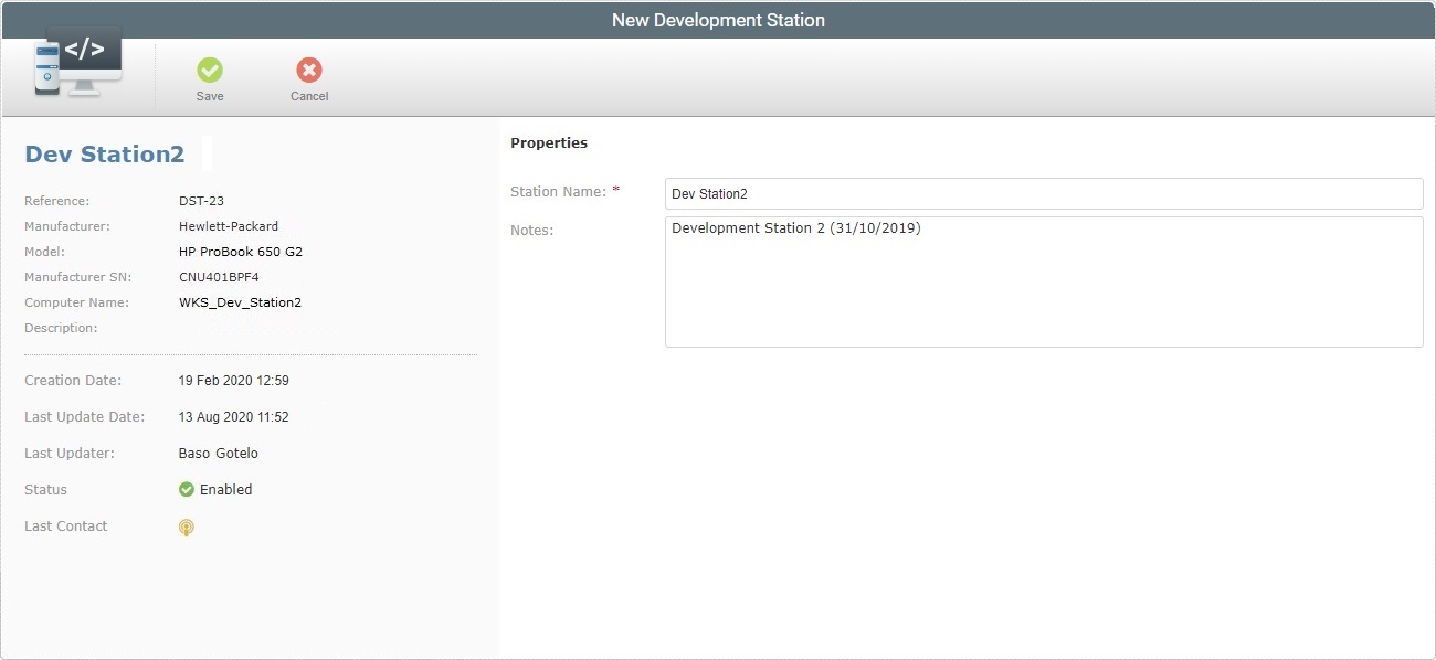Site Dev Station Details Page Edit