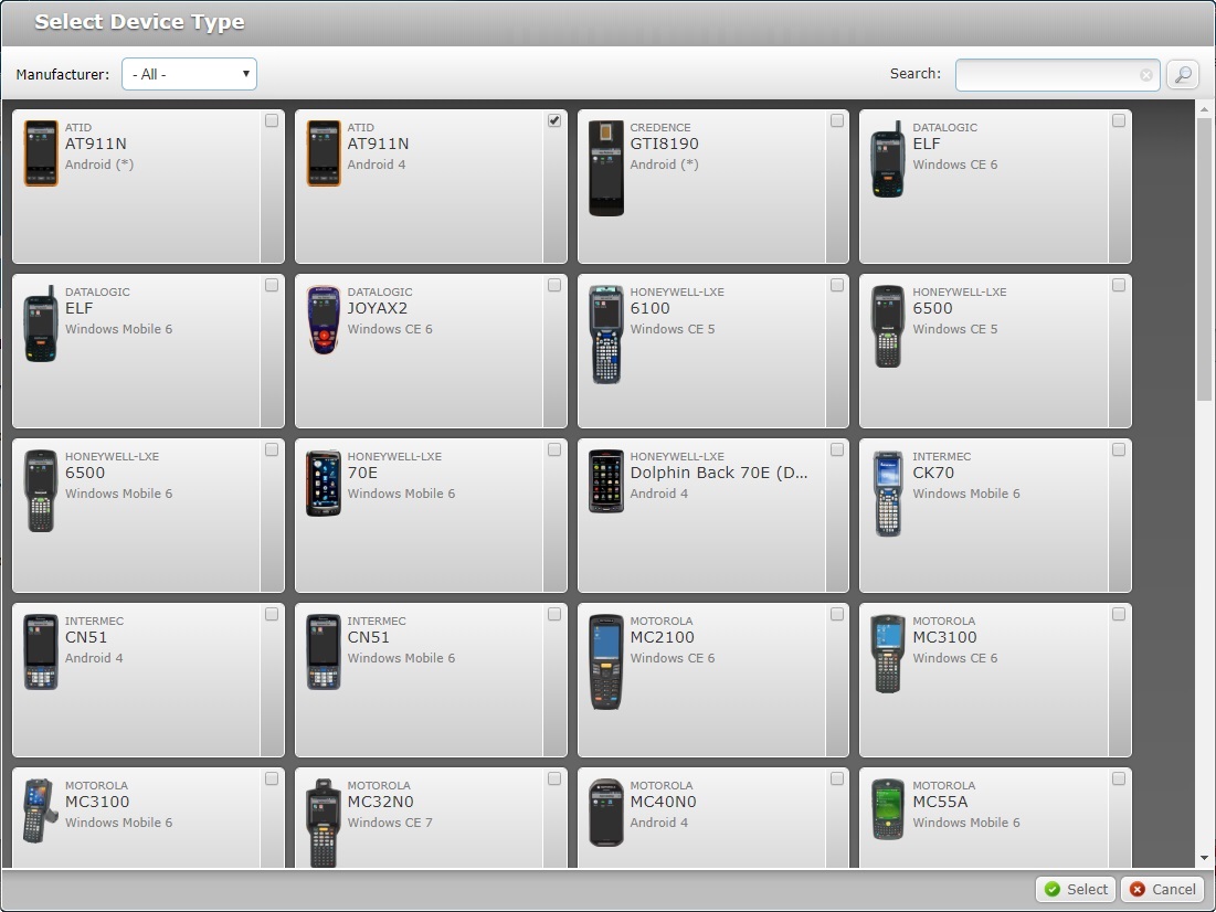 Select a device A