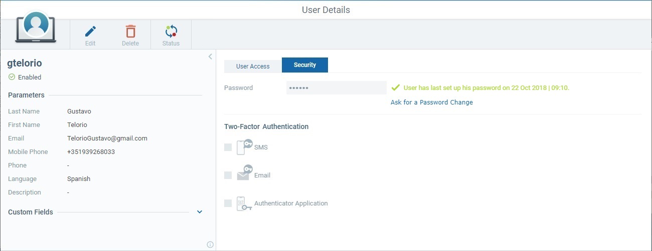 User Details Page_Password Reset