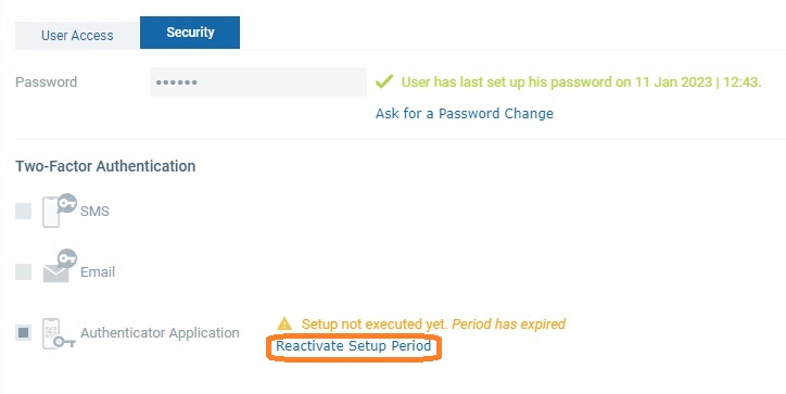 Revoke Authenticator App_User Details_Page_Link Expired