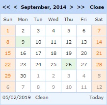 Calendar with time
