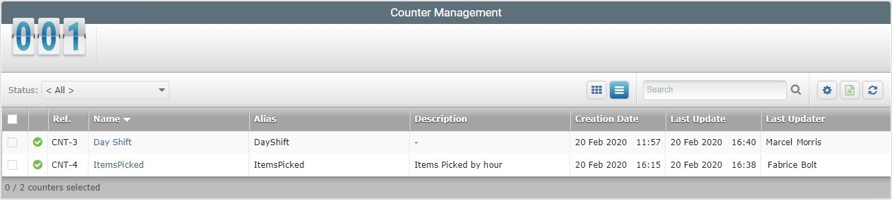 Counter Management_Page_List View_SD