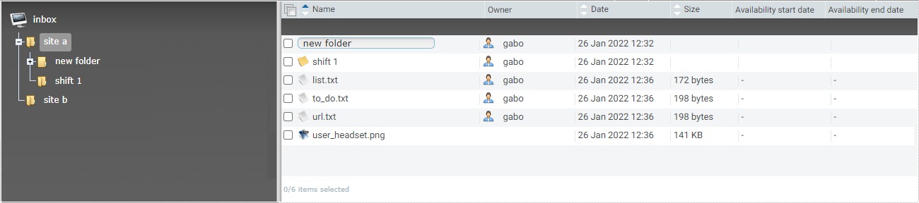 Filebox Create Folder Example2