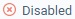 User Status Disabled