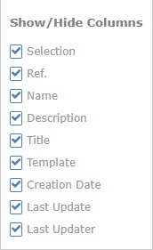 Show_Hide Columns list Reports