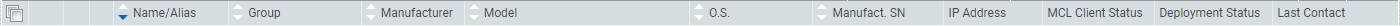 Devices Page Bar