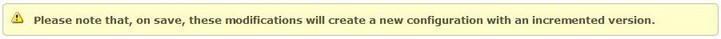 Note for new config version