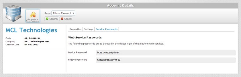 Account Details Serv Passw Tab Edit