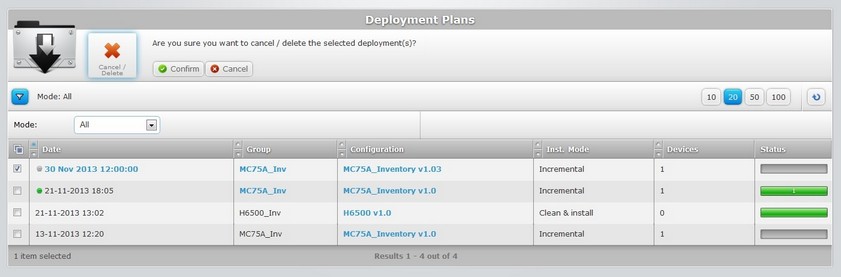 Delete Deployment Confirmation