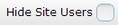 Hide site users button