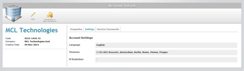 Account Details Sett Tab Read